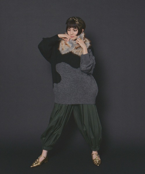 manana suerte（マニャーナスエルテ）の「2TONEオーバールーズニット（ニット/セーター・レディース・その他1/その他2/その他3/その他4・FREE）」の19枚目の写真