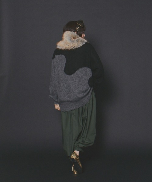 manana suerte（マニャーナスエルテ）の「2TONEオーバールーズニット（ニット/セーター・レディース・その他1/その他2/その他3/その他4・FREE）」の12枚目の写真