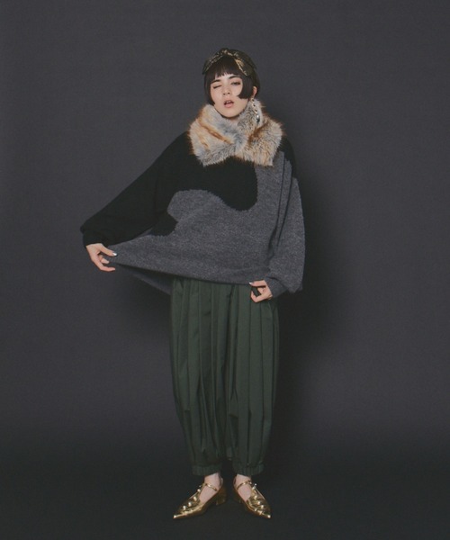 manana suerte（マニャーナスエルテ）の「2TONEオーバールーズニット（ニット/セーター・レディース・その他1/その他2/その他3/その他4・FREE）」の15枚目の写真