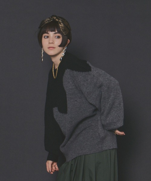 manana suerte（マニャーナスエルテ）の「2TONEオーバールーズニット（ニット/セーター・レディース・その他1/その他2/その他3/その他4・FREE）」の16枚目の写真