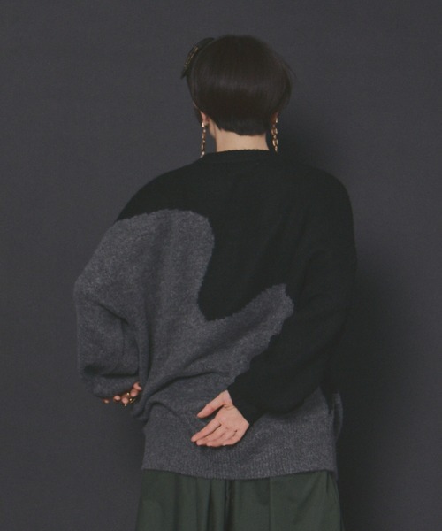 manana suerte（マニャーナスエルテ）の「2TONEオーバールーズニット（ニット/セーター・レディース・その他1/その他2/その他3/その他4・FREE）」の14枚目の写真