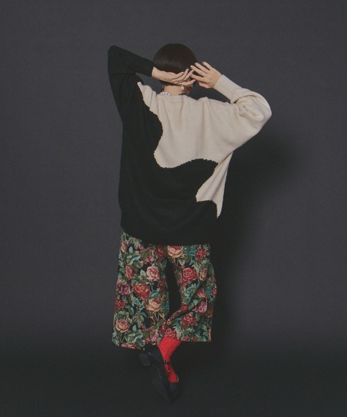 manana suerte（マニャーナスエルテ）の「2TONEオーバールーズニット（ニット/セーター・レディース・その他1/その他2/その他3/その他4・FREE）」の7枚目の写真