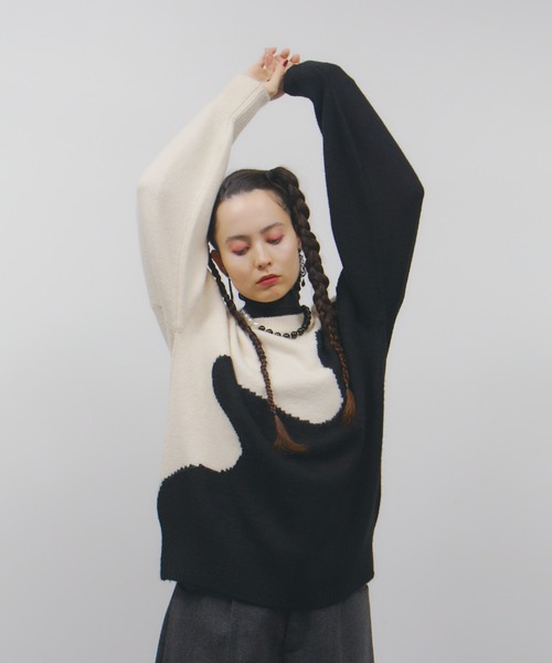 2TONEオーバールーズニット（ニット/セーター）｜manana suerte