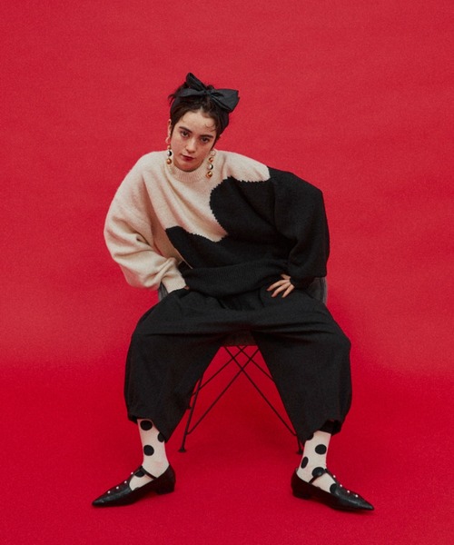 manana suerte（マニャーナスエルテ）の「2TONEオーバールーズニット（ニット/セーター・レディース・その他1/その他2/その他3/その他4・FREE）」の5枚目の写真