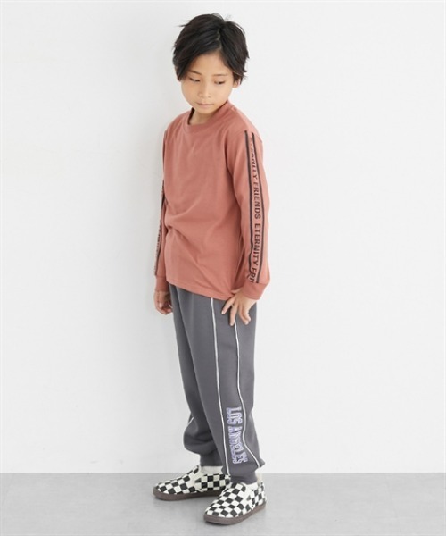 QUNTSTYLE（キュントスタイル）の「選べる♪袖プリント長袖Tシャツ（Tシャツ/カットソー・キッズ・ブラック/ブラック系/パープル/ネイビー/カーキ/グレー/オフホワイト/テラコッタ/ブラック系1・110/100/120/130/150/140/160/170）」の13枚目の写真