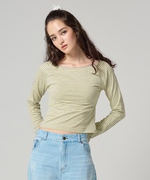 ボートネック ボーダーカットソー TINA：JOJUN