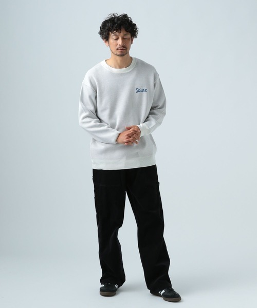 BAYFLOW（ベイフロー）の「HAPPYライトニットプルオーバー（ニット/セーター・メンズ・ホワイト/チャコールグレー/ネイビー/グリーン・MEDIUM/LARGE）」の5枚目の写真