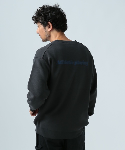 BAYFLOW（ベイフロー）の「HAPPYライトニットプルオーバー（ニット/セーター・メンズ・ホワイト/チャコールグレー/ネイビー/グリーン・MEDIUM/LARGE）」の8枚目の写真