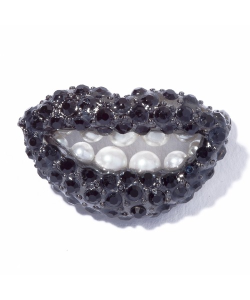 IRIS47（イリスフォーセブン）の「【IRIS47】laugh brooch / ラフ ブローチ（ブローチ/コサージュ・レディース・ブラック/シルバー/ゴールド・FREE）」の4枚目の写真