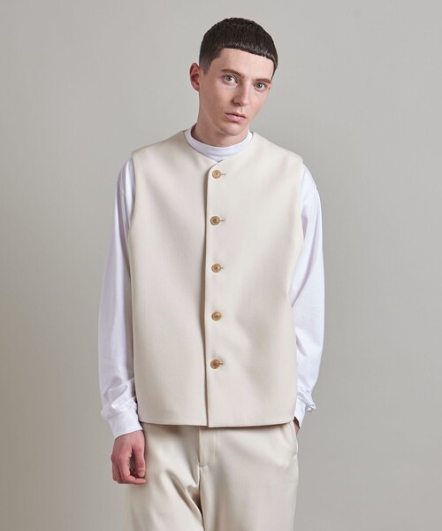 LOEFF（ロエフ）の「＜LOEFF＞TW キャバリー ベスト MEN'S（ベスト・メンズ・ブラック/ホワイト・1/2）」の3枚目の写真