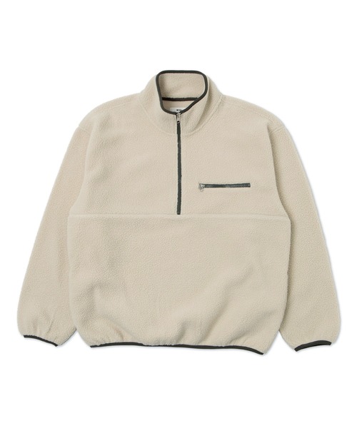 WEGO(ウィゴー)の「WEGO/フリースハーフZIPプルオーバー(スウェット・メンズ・ダークグレー/ダークグリーン/オフホワイト/ライトベージュ・SMALL/MEDIUM/LARGE)」の17枚目の写真