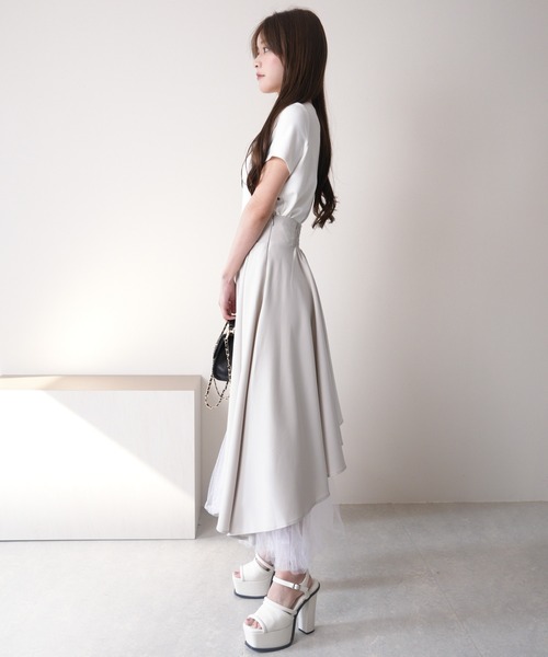 LIPSERVICE（リップサービス）の「ラメチュールティアードフレアスカート（スカート・レディース・グレー/ブラック/アイボリー・S/M）」の20枚目の写真