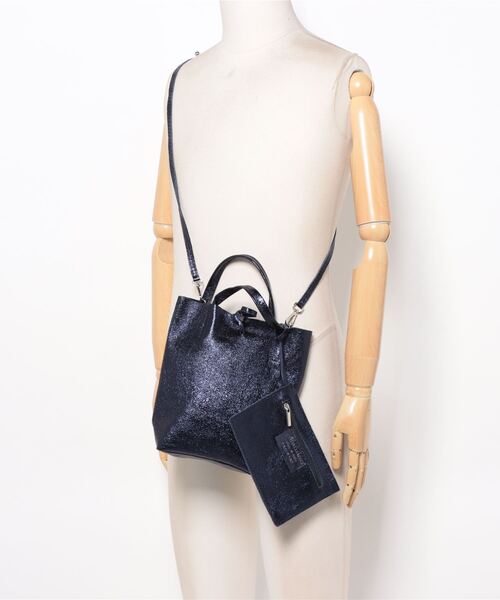 KATHARINE ROSS(キャサリンロス)の「【KATHARINE ROSS】【Marlon Firenze】ミニショッパーバッグ(ショルダーバッグ・レディース・シルバー/ネイビー/ピンク・MEDIUM)」の9枚目の写真