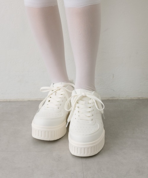 OLIVE des OLIVE（オリーブデオリーブ）の「ライン入りスニーカー（スニーカー・レディース・ブラック/ピンク/ホワイト・SMALL/MEDIUM/LARGE）」の7枚目の写真