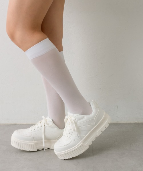 OLIVE des OLIVE（オリーブデオリーブ）の「ライン入りスニーカー（スニーカー・レディース・ブラック/ピンク/ホワイト・SMALL/MEDIUM/LARGE）」の8枚目の写真