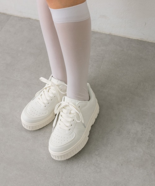 OLIVE des OLIVE（オリーブデオリーブ）の「ライン入りスニーカー（スニーカー・レディース・ブラック/ピンク/ホワイト・SMALL/MEDIUM/LARGE）」の9枚目の写真