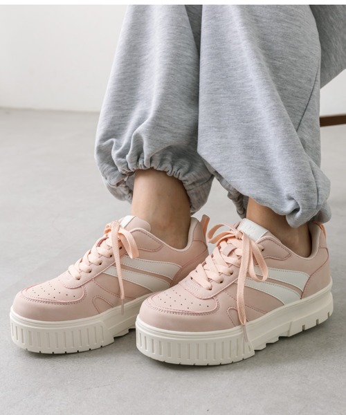 OLIVE des OLIVE（オリーブデオリーブ）の「ライン入りスニーカー（スニーカー・レディース・ブラック/ピンク/ホワイト・SMALL/MEDIUM/LARGE）」の11枚目の写真