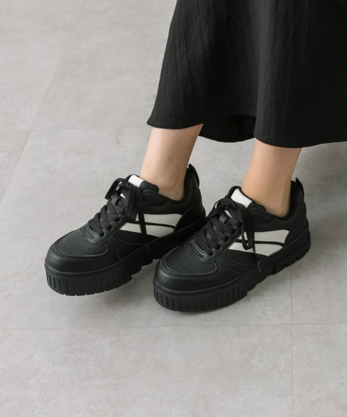 OLIVE des OLIVE（オリーブデオリーブ）の「ライン入りスニーカー（スニーカー・レディース・ブラック/ピンク/ホワイト・SMALL/MEDIUM/LARGE）」の15枚目の写真