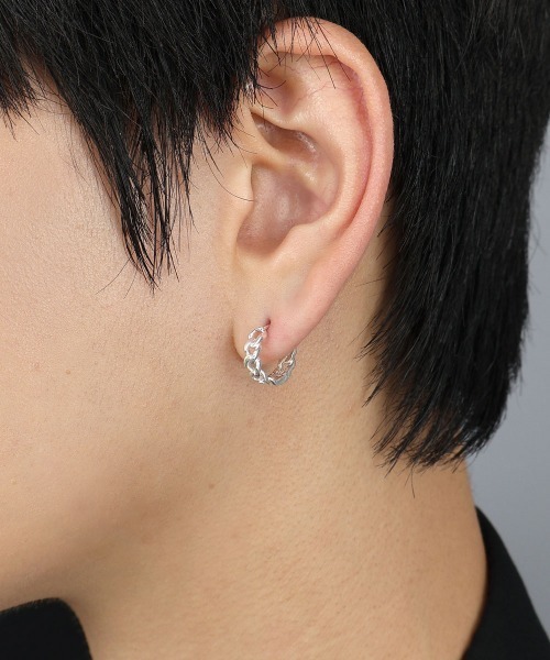 4INT.(フォイント)の「デザイン フープピアス(片耳用) / silver925 (金属アレルギー対応)(ピアス(片耳用)・メンズ・B/A・FREE)」の3枚目の写真