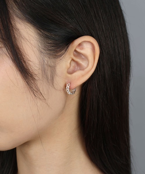 4INT.(フォイント)の「デザイン フープピアス(片耳用) / silver925 (金属アレルギー対応)(ピアス(片耳用)・メンズ・B/A・FREE)」の6枚目の写真