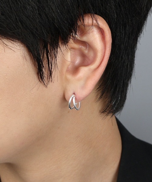 4INT.(フォイント)の「デザイン フープピアス(片耳用) / silver925 (金属アレルギー対応)(ピアス(片耳用)・メンズ・B/A・FREE)」の14枚目の写真