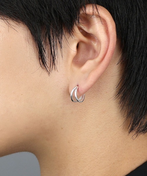 4INT.(フォイント)の「デザイン フープピアス(片耳用) / silver925 (金属アレルギー対応)(ピアス(片耳用)・メンズ・B/A・FREE)」の15枚目の写真
