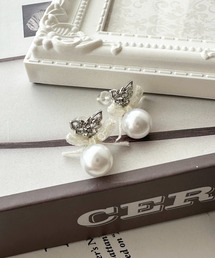 apres jour | 【apres jour×ARIAZ】パールリボンピアス(ピアス（両耳用）)