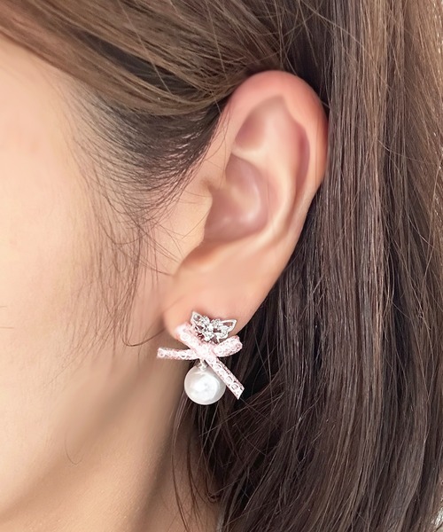 apres jour（アプレジュール）の「【apres jour×ARIAZ】パールリボンピアス（ピアス（両耳用）・レディース・シルバー/その他・FREE）」の5枚目の写真