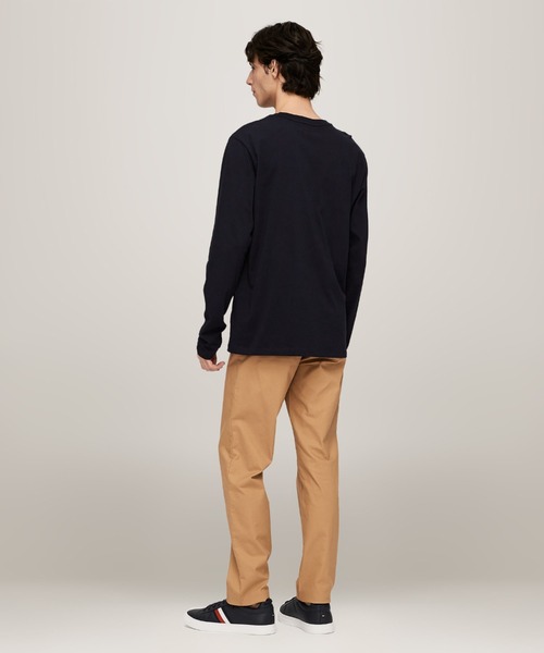 げんろく　トミーヒルフィガー　袖ストライプ　トリコロール　ロンT 黒　 L fit=scale-down,w=1200