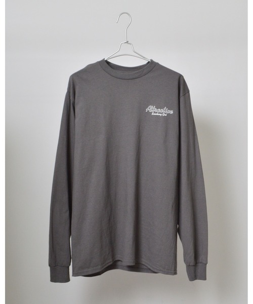 MODISH GAZE(モディシュガゼ)の「【MODISH GAZE】6.0オンス スモーキングガール 線画イラストロンT(CP)(Tシャツ/カットソー・メンズ・ブラック×ホワイト/チャコール/ホワイト×ブラック・XL/L/M/S)」の12枚目の写真