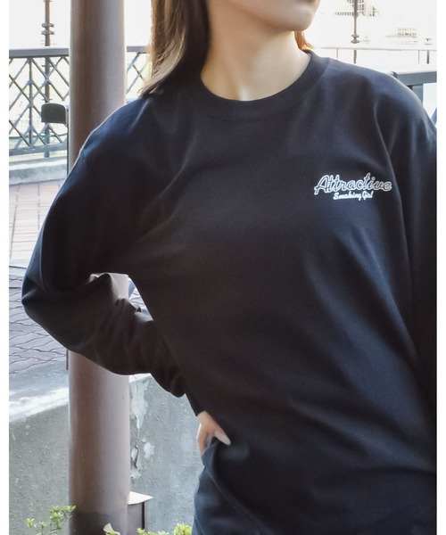 MODISH GAZE(モディシュガゼ)の「【MODISH GAZE】6.0オンス スモーキングガール 線画イラストロンTEE(Tシャツ/カットソー・メンズ・ブラック×ホワイト/ホワイト×ブラック/その他・X-LARGE/LARGE/MEDIUM/SMALL)」の15枚目の写真