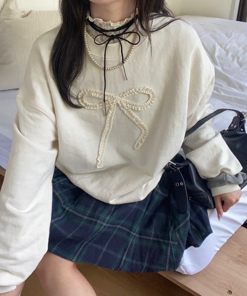 nemne store（ネンネストア）の「アソート裏毛スウェット（スウェット・レディース・ネイビー系2/杢グレー/ブラック/アイボリー/オートミール/ネイビー/ブラウン/レッド・SMALL/MEDIUM）」の11枚目の写真