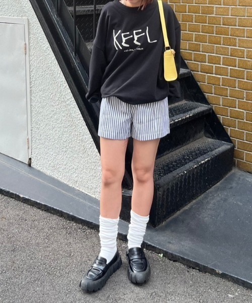 nemne store（ネンネストア）の「アソート裏毛スウェット（スウェット・レディース・ネイビー系2/杢グレー/ブラック/アイボリー/オートミール/ネイビー/ブラウン/レッド・SMALL/MEDIUM）」の14枚目の写真