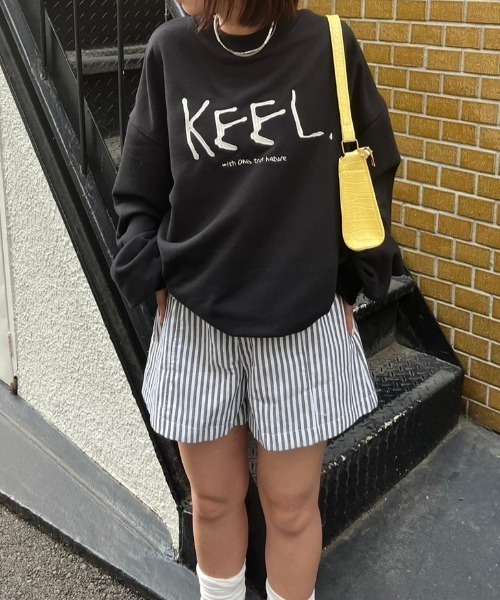 nemne store（ネンネストア）の「アソート裏毛スウェット（スウェット・レディース・ネイビー系2/杢グレー/ブラック/アイボリー/オートミール/ネイビー/ブラウン/レッド・SMALL/MEDIUM）」の15枚目の写真