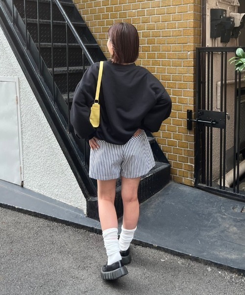 nemne store（ネンネストア）の「アソート裏毛スウェット（スウェット・レディース・ネイビー系2/杢グレー/ブラック/アイボリー/オートミール/ネイビー/ブラウン/レッド・SMALL/MEDIUM）」の16枚目の写真