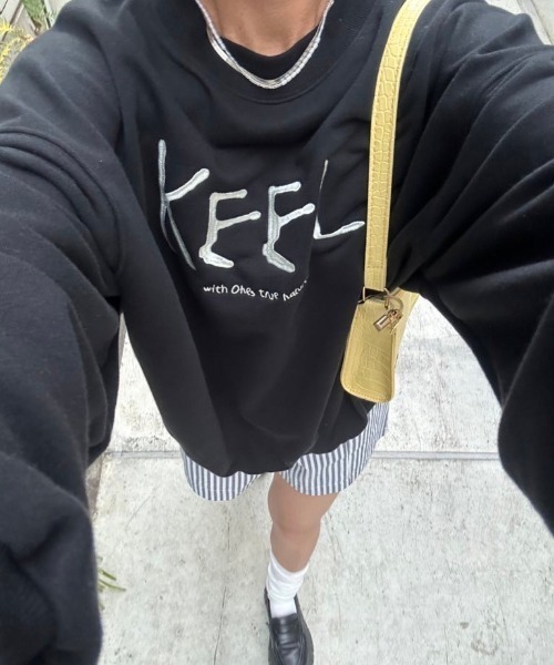 nemne store（ネンネストア）の「アソート裏毛スウェット（スウェット・レディース・ネイビー系2/杢グレー/ブラック/アイボリー/オートミール/ネイビー/ブラウン/レッド・SMALL/MEDIUM）」の13枚目の写真