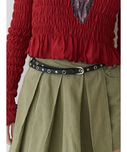 jouetie（ジュエティ）の「スタッズハトメベルト（ベルト・レディース・ブラック/ブラウン・FREE）」の6枚目の写真