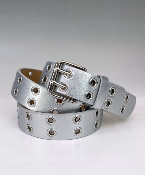 Candlestick（キャンドルスティック）の「ダブル アイレット デザイン バックル PUレザー ライトベルト（ベルト・レディース・C/D/E/F/A/B/H/G/J/I/K/L/M・FREE）」の11枚目の写真