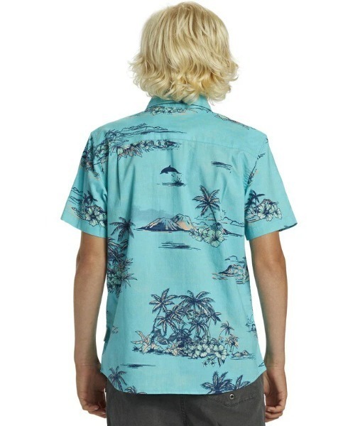 Quiksilver（クイックシルバー）の「APERO CLASSIC SS YOU/クイックシルバーキッズ半袖総柄シャツ（シャツ/ブラウス・キッズ・ブルー・160/150/140/130）」の2枚目の写真