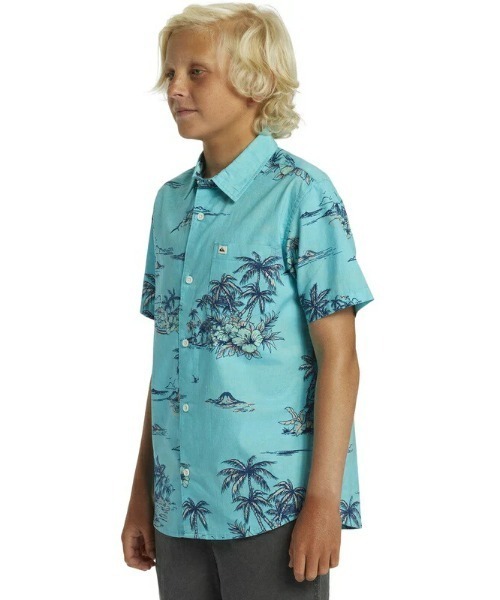 Quiksilver（クイックシルバー）の「APERO CLASSIC SS YOU/クイックシルバーキッズ半袖総柄シャツ（シャツ/ブラウス・キッズ・ブルー・160/150/140/130）」の3枚目の写真