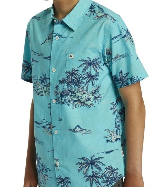 Quiksilver（クイックシルバー）の「APERO CLASSIC SS YOU/クイックシルバーキッズ半袖総柄シャツ（シャツ/ブラウス・キッズ・ブルー・160/150/140/130）」の4枚目の写真