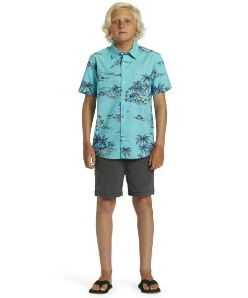 Quiksilver（クイックシルバー）の「APERO CLASSIC SS YOU/クイックシルバーキッズ半袖総柄シャツ（シャツ/ブラウス・キッズ・ブルー・160/150/140/130）」の5枚目の写真
