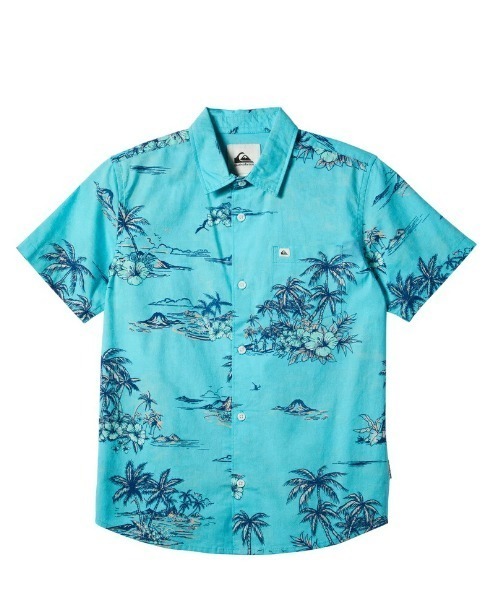 Quiksilver（クイックシルバー）の「APERO CLASSIC SS YOU/クイックシルバーキッズ半袖総柄シャツ（シャツ/ブラウス・キッズ・ブルー・160/150/140/130）」の6枚目の写真