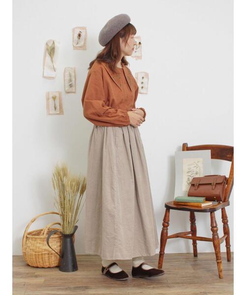 Samansa Mos2（サマンサ モスモス）の「細コーデュロイサイドタックスカート（スカート・レディース・グリーン/ベージュ/ブラック・F）」の17枚目の写真