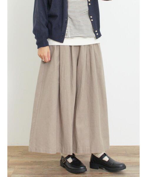 Samansa Mos2（サマンサ モスモス）の「細コーデュロイサイドタックスカート（スカート・レディース・グリーン/ベージュ/ブラック・F）」の18枚目の写真