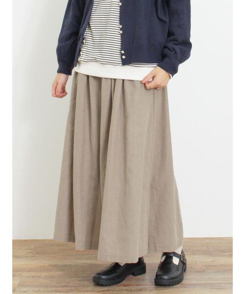 Samansa Mos2（サマンサ モスモス）の「細コーデュロイサイドタックスカート（スカート・レディース・グリーン/ベージュ/ブラック・F）」の19枚目の写真