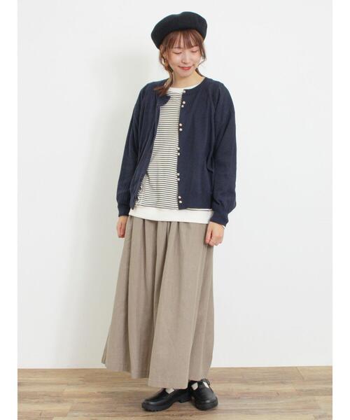 Samansa Mos2（サマンサ モスモス）の「細コーデュロイサイドタックスカート（スカート・レディース・グリーン/ベージュ/ブラック・F）」の20枚目の写真