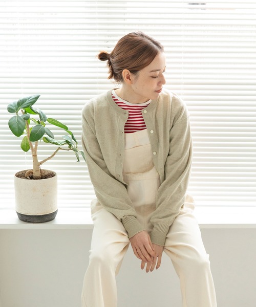 PAR ICI（パーリッシィ）の「リネン イカリボタンカーディガン（カーディガン/ボレロ・レディース・レッド/ネイビー/ベージュ/ブルー・FREE）」の15枚目の写真