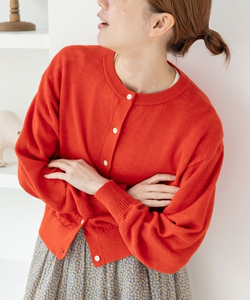 PAR ICI（パーリッシィ）の「リネン イカリボタンカーディガン（カーディガン/ボレロ・レディース・レッド/ネイビー/ベージュ/ブルー・FREE）」の21枚目の写真