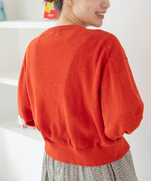 PAR ICI（パーリッシィ）の「リネン イカリボタンカーディガン（カーディガン/ボレロ・レディース・レッド/ネイビー/ベージュ/ブルー・FREE）」の22枚目の写真